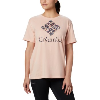 Columbia Park Relaxed, Camiseta Rosas Para Mujer | 614037-PIF